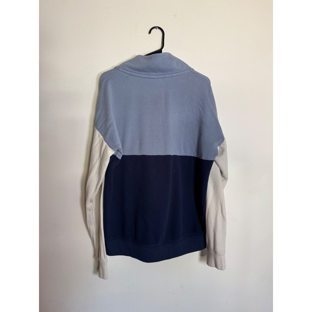Pink Victoria's Secret Quarter Zip Pullover Sweatshirt Blue Colorblock Large - Picture 4 of 4